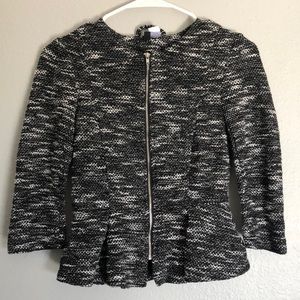 H&M Black and White Babydoll Blazer